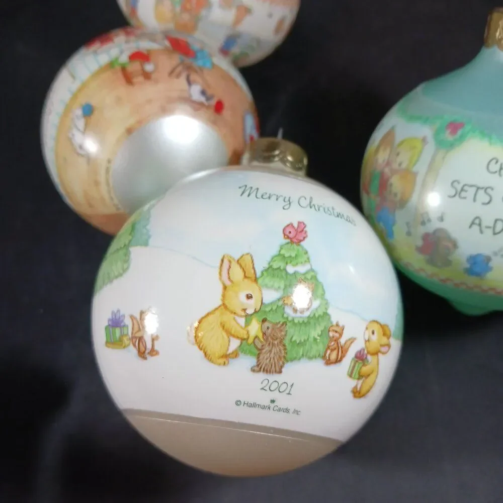 5pcs Vintage Hallmark Ornament Decor